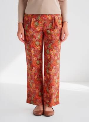 Pantalon droit stretch taille normale rouge LA FIANCÉE femme