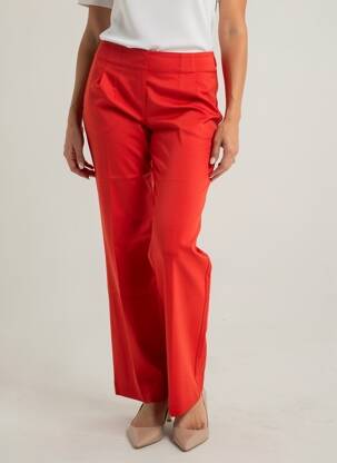 Pantalon droit stretch taille normale rouge LA FIANCÉE femme