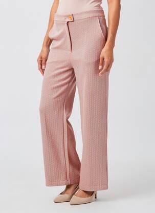 Pantalon droit stretch taille normale rose PRINCESSE NOMADE femme