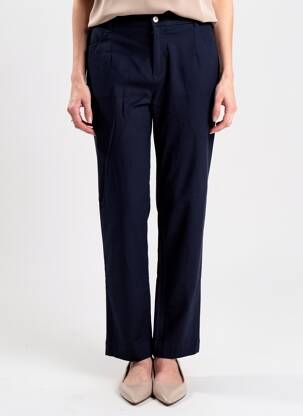 Pantalon droit stretch taille normale bleu LA FIANCÉE femme