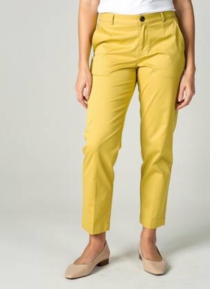 Pantalon chino fermeture zippée sous rabat boutonné taille normale vert LA FIANCÉE femme