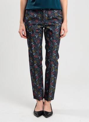 Pantalon droit tissage popeline taille normale vert LA FIANCÉE femme