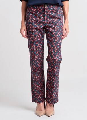 Pantalon droit stretch taille normale bleu LA FIANCÉE femme