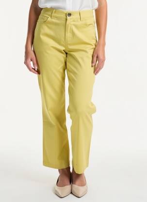 Pantalon droit stretch taille normale vert LA FIANCÉE femme