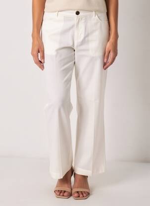 Pantalon droit stretch taille normale blanc LA FIANCÉE femme
