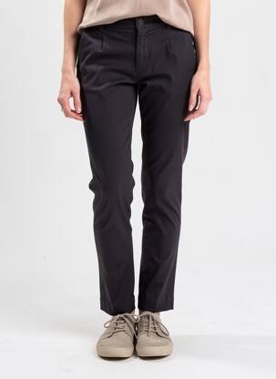 Pantalon chino fermeture zippée sous rabat boutonné taille normale noir LA FIANCÉE femme