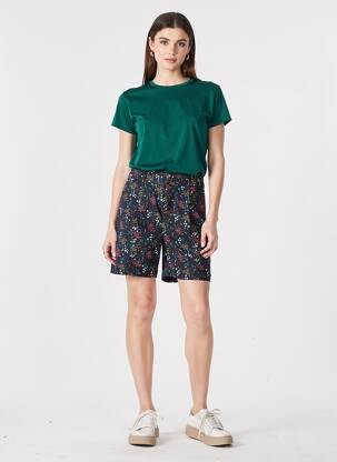 Short fermeture zippée sous rabat boutonné taille normale vert LA FIANCÉE femme
