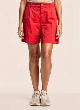Short fermeture zippée sous rabat boutonné taille normale rouge LA FIANCÉE femme
