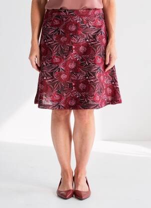 Jupe mi-longue stretch rouge LA FIANCÉE femme