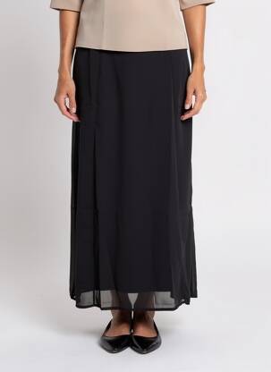 Jupe longue coupe fluide noir LA FIANCÉE femme