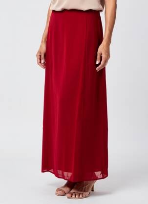 Jupe longue coupe fluide rouge LA FIANCÉE femme