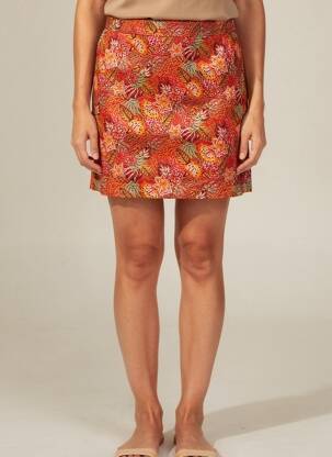 Jupe courte poches orange LA FIANCÉE femme
