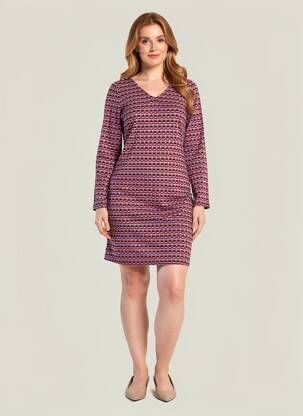Robe courte manches longues manches longues rouge LA FIANCEE D'ARTHUR femme