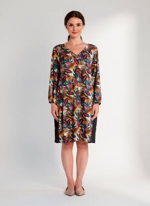 Robe courte manches 3/4 manches 3/4 marron LA FIANCÉE femme