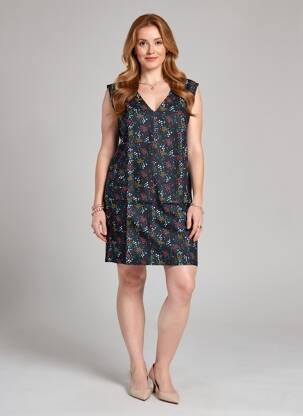 Robe courte sans manche sans manche noir LA FIANCÉE femme