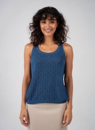Top fines bretelles fines bretelles bleu LA FIANCÉE femme