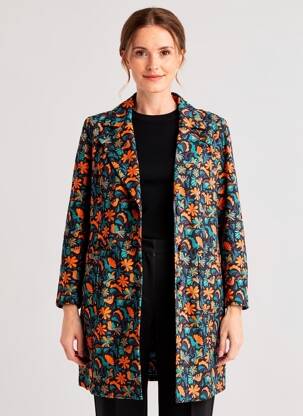 Manteau long coupe cintrée sans capuche noir LA FIANCÉE femme
