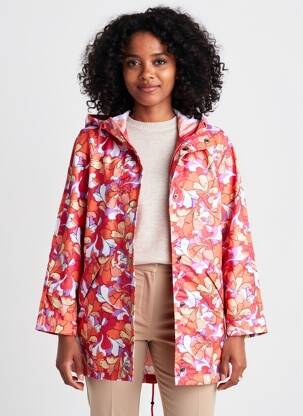 Imperméable manches longues a capuche rouge LA FIANCÉE femme