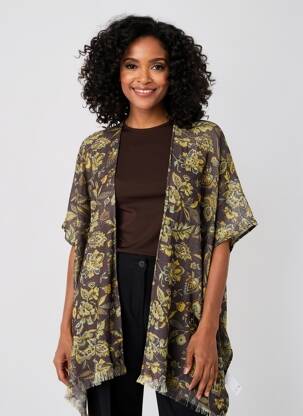 Gilet manches courtes col v vert LA FIANCÉE femme
