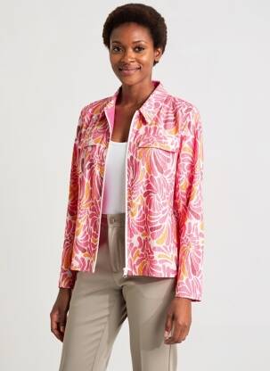 Veste casual coupe droite rose LA FIANCÉE femme