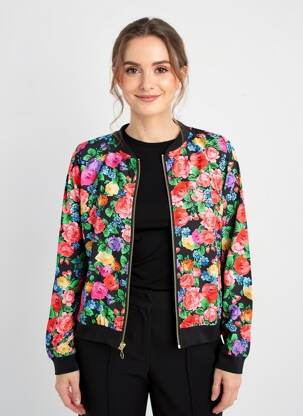 Veste casual fermeture zippée sur le devant noir LA FIANCÉE femme