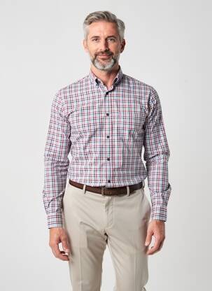 Chemise manches longues imprimé fantaisie bleu DAMART homme