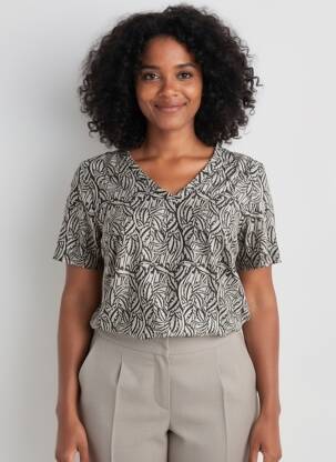 Top stretch manches courtes gris LA FIANCÉE femme