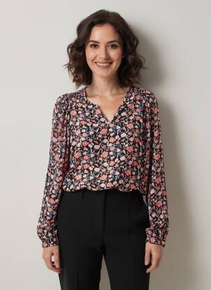 Blouse imprimé fleurs manches longues rose LA FIANCÉE femme