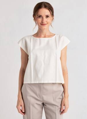Top manches courtes manches courtes beige LA FIANCÉE femme