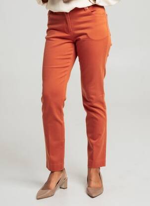 Pantalon slim taille élastique orange GRIFFON femme