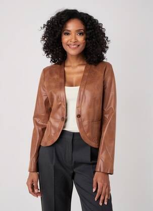 Veste casual poches marron VOODOO femme