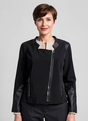 Veste casual col rond noir MERI & ESCA femme