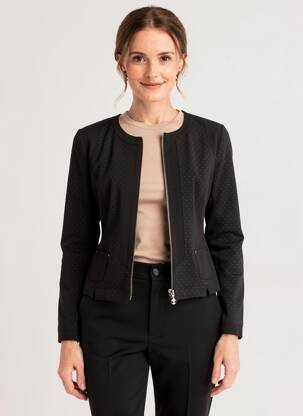 Veste casual col rond noir VOODOO femme