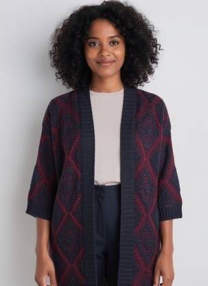 Gilet manches longues col v bleu VOODOO femme