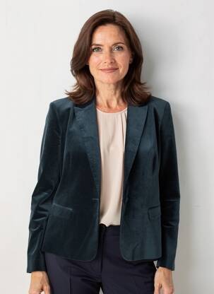 Blazer poches bleu JULIE GUERLANDE femme