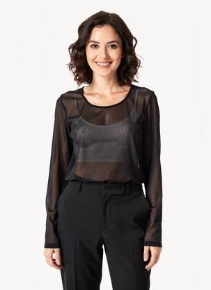 Top stretch manches longues noir VOODOO femme