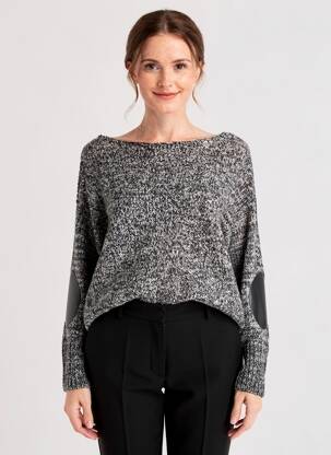 Pull coupe droite manches longues gris VOODOO femme