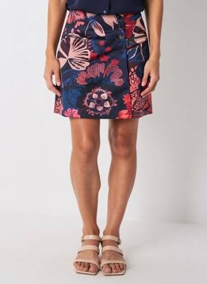Jupe courte poches bleu VOODOO femme