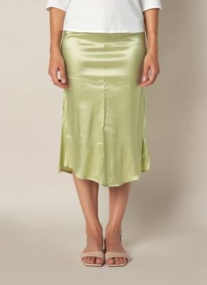 Jupe mi-longue taille normale vert H&M femme