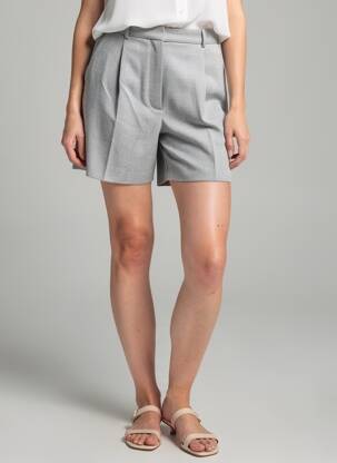 Short taille à pinces taille normale gris ZARA femme