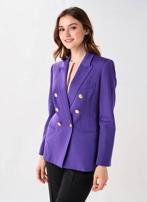 Blazer poches violet ZARA femme