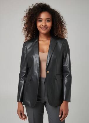 Blazer poches gris ZARA femme