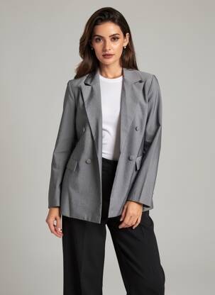 Blazer poches gris NASTY GAL femme