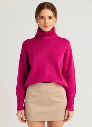 Pull stretch manches longues violet NOTSHY femme