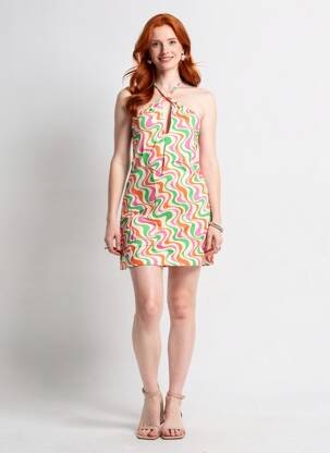 Robe courte sans manche sans manche vert ZARA femme