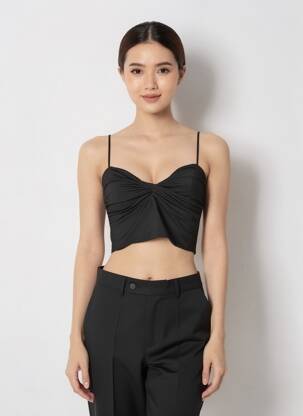 Top stretch fines bretelles noir LOVERS + FRIENDS femme