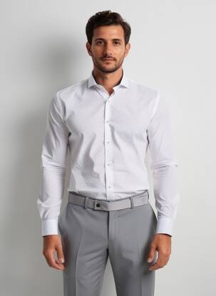 Chemise manches longues imprimé fantaisie blanc ASHTON homme