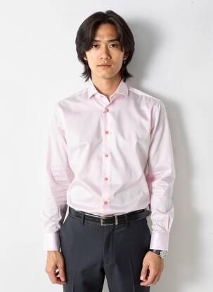 Chemise manches longues poignets boutonnés rose ASHTON homme