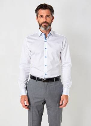 Chemise manches longues imprimé fantaisie blanc ASHTON homme