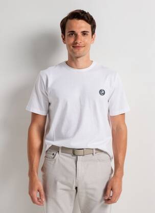 T-shirt coupe droite manches courtes blanc PALA1969 homme